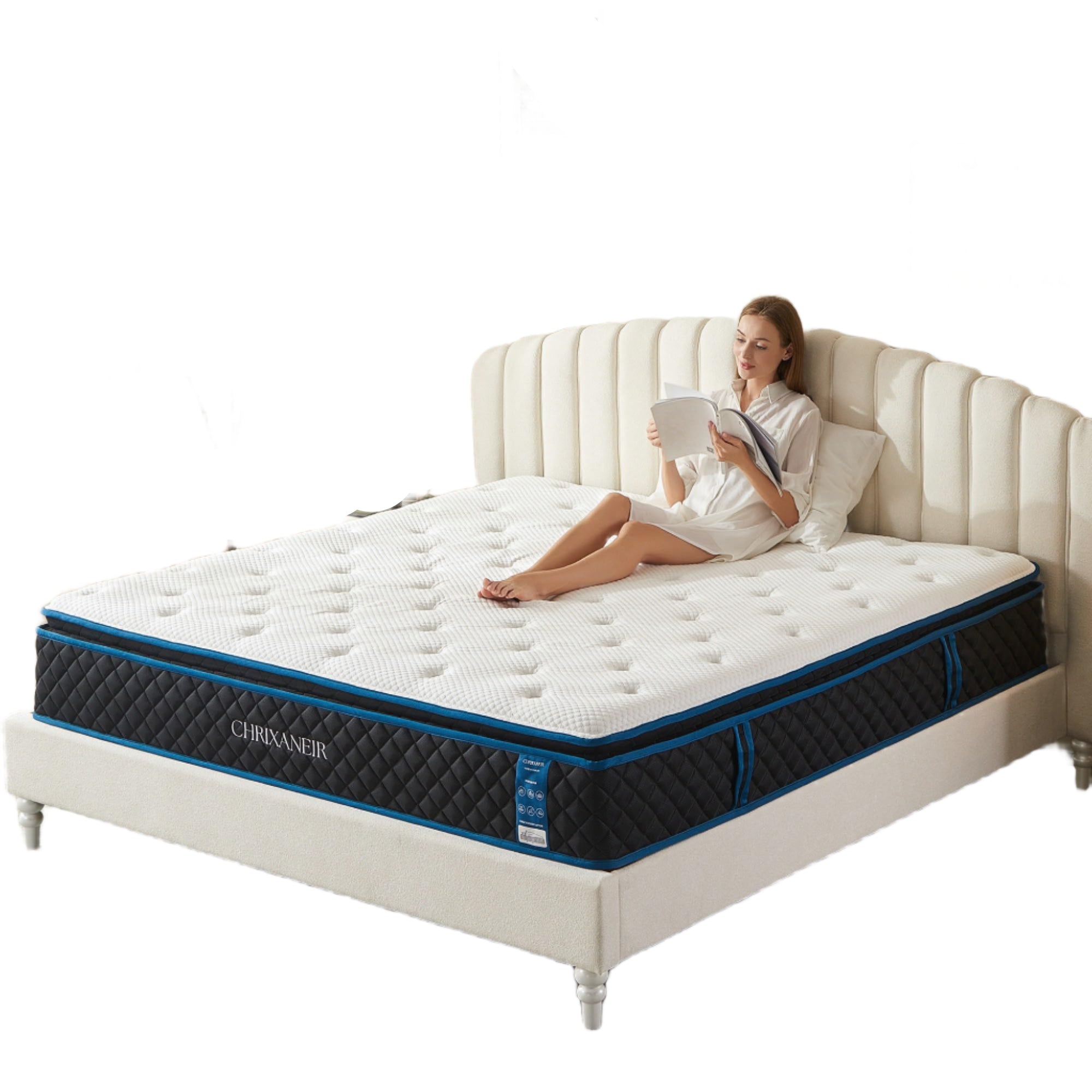 King Size Mattress | 12 Inch Hybrid Mattress in a Box | Medium Firm Memory Foam & Pocket
