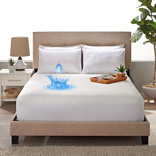 King Tencel Eucalyptus Mattress Protector - Waterproof Breathable Cooling Cover
