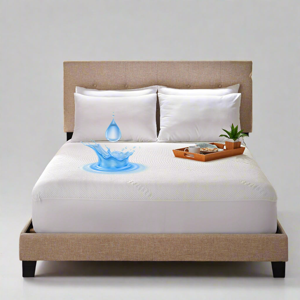 King Tencel Eucalyptus Mattress Protector - Waterproof Breathable Cooling Cover