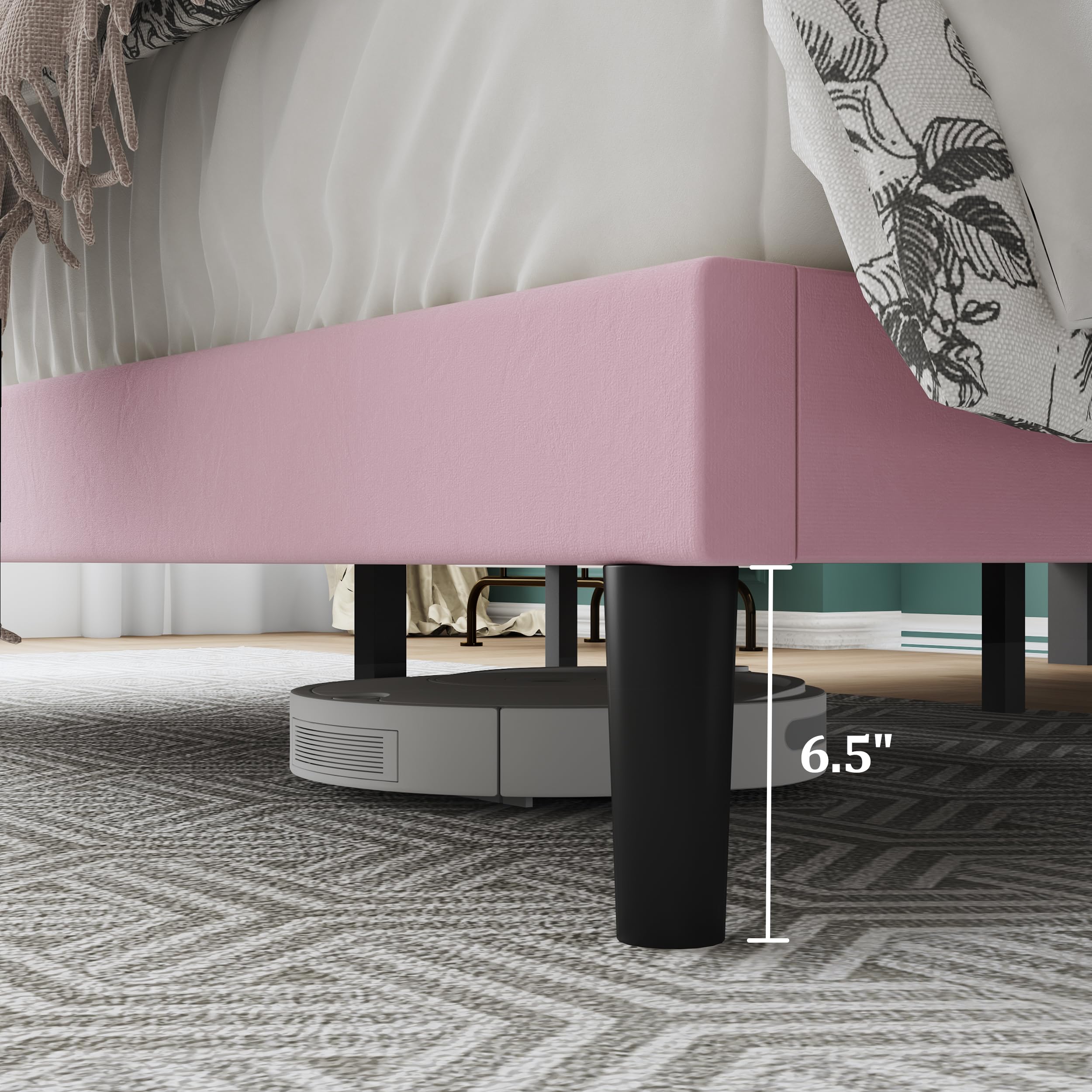 Queen Size Upholstered Platform Bed, Queen Size Bed Frame