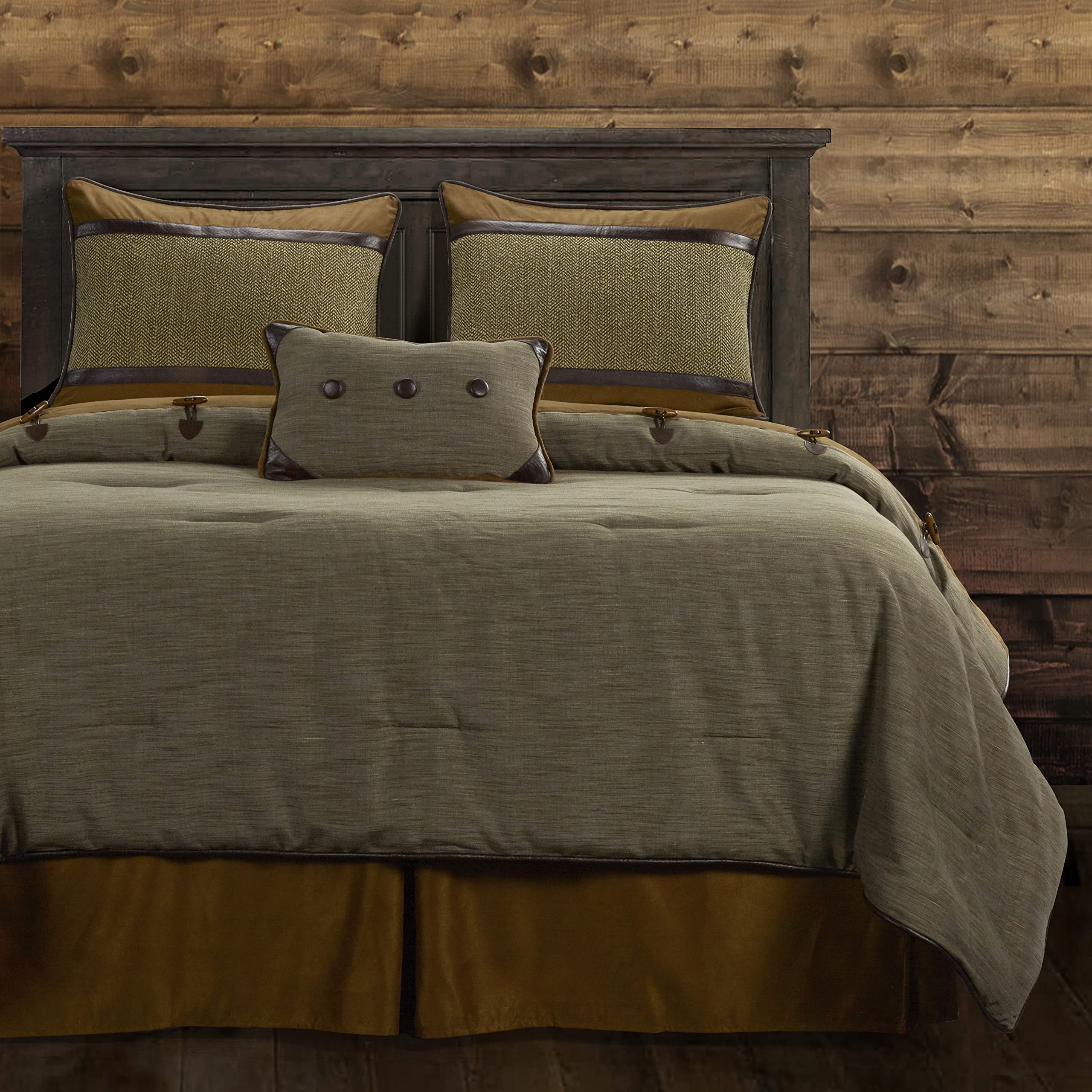 Highland Lodge Rustic Bedding 5 Piece King Size Comforter Set