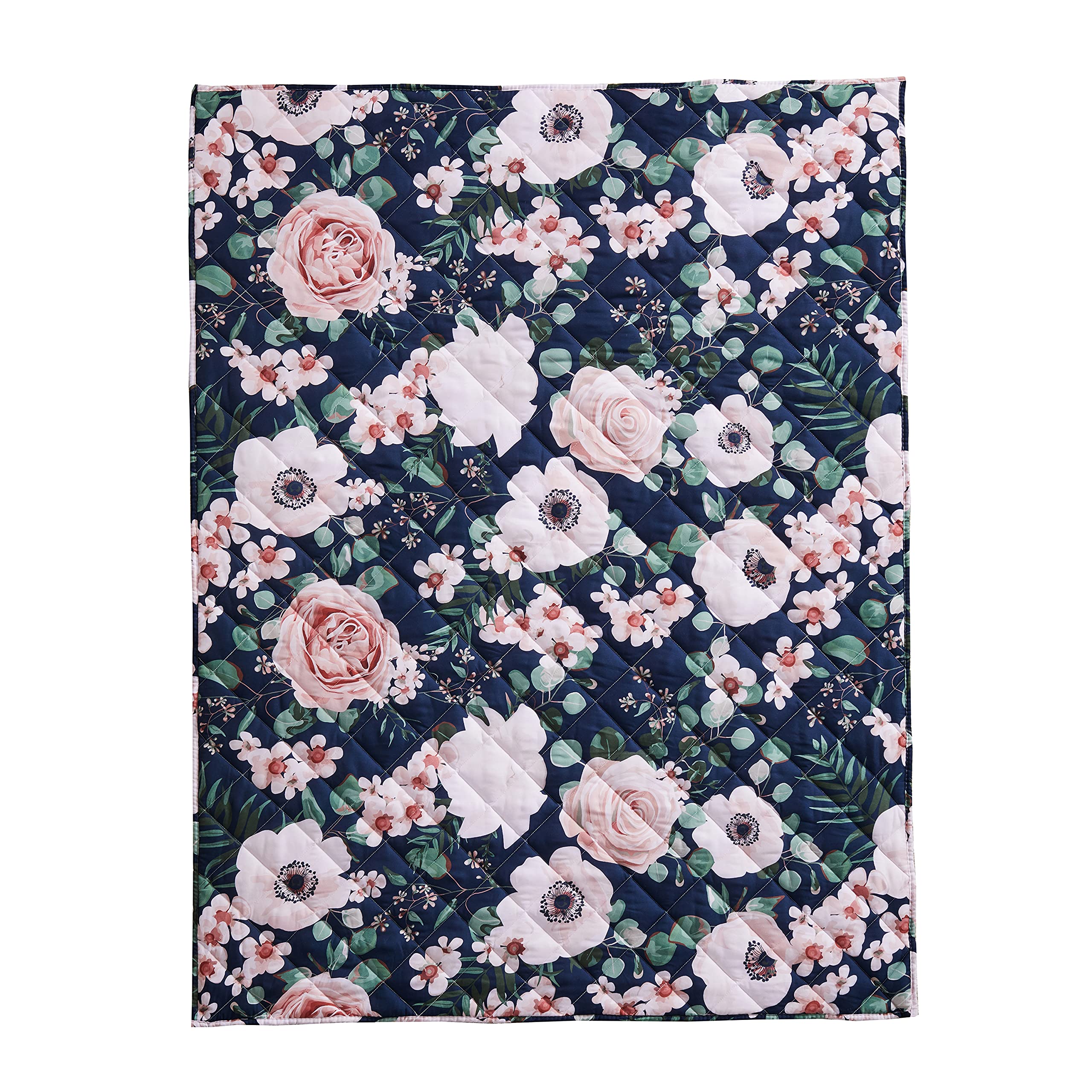 Fiori Toddler Bed Set - Black, Blush, Pink, White - Bold Floral