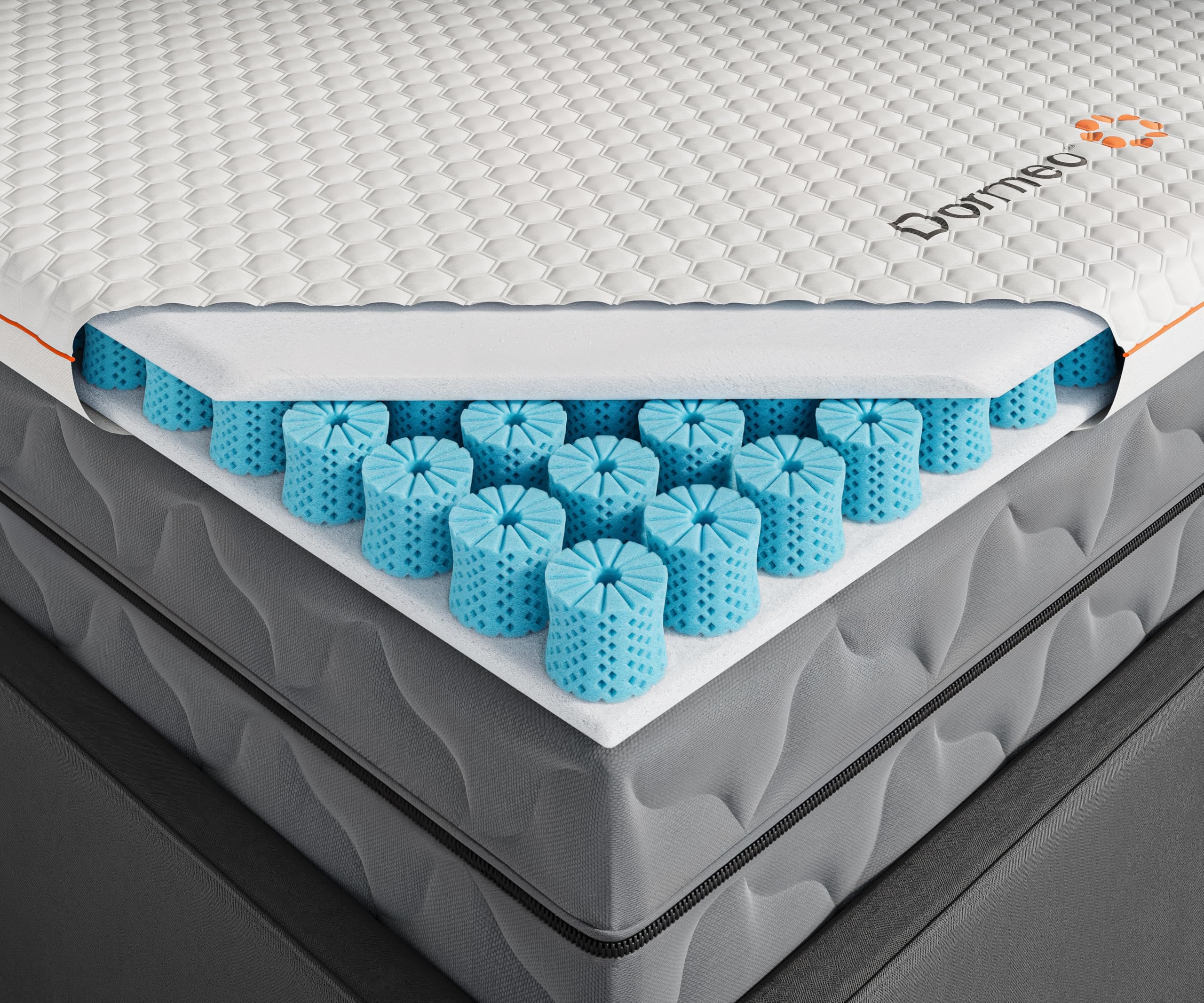 Premium Queen Cooling Mattress Topper - 3-Zone Octaspring