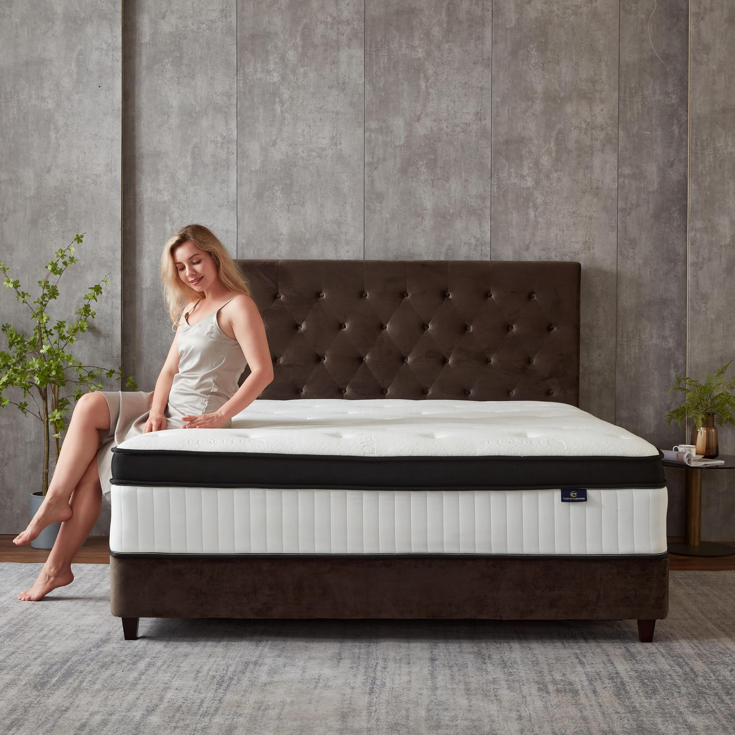 Queen Mattress, 12 Inch Hybrid Mattress in a Box, Memory Foam and Pocket Springs