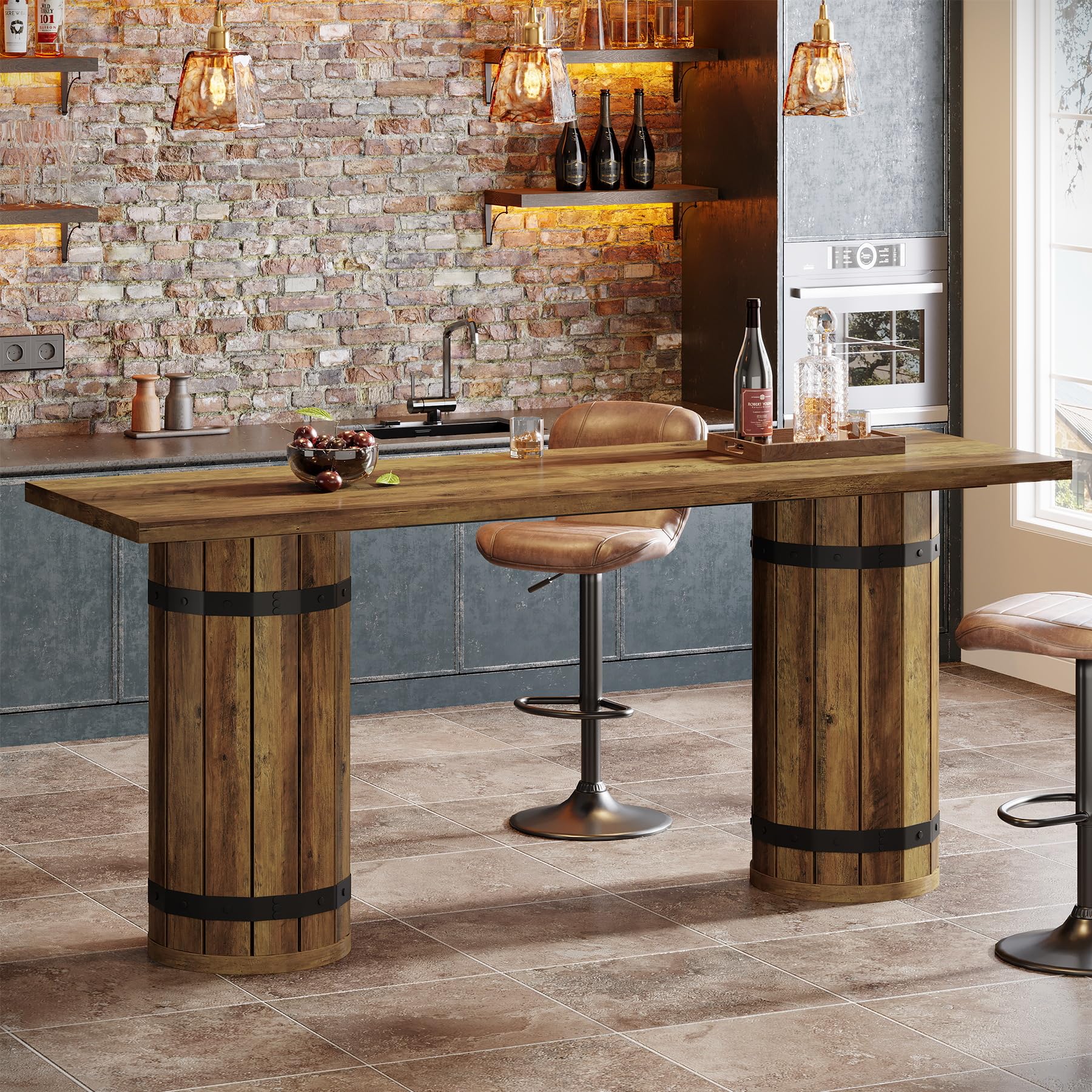 Industrial Bar Height Table 70.9"