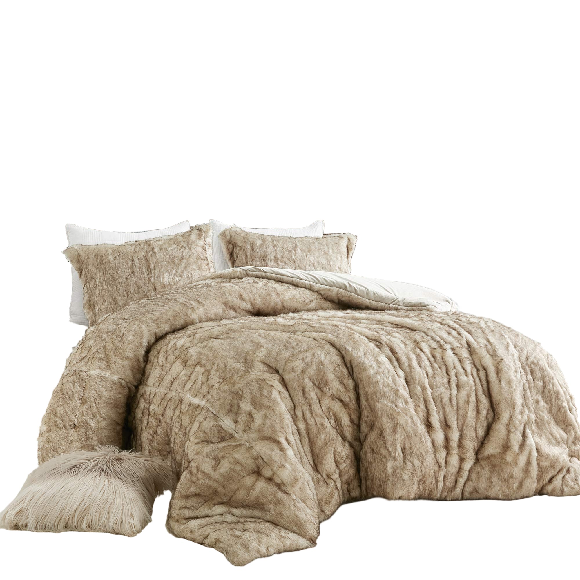 Coma Inducer Oversized Queen Comforter Set - Arctic Bear - Tundra Brown
