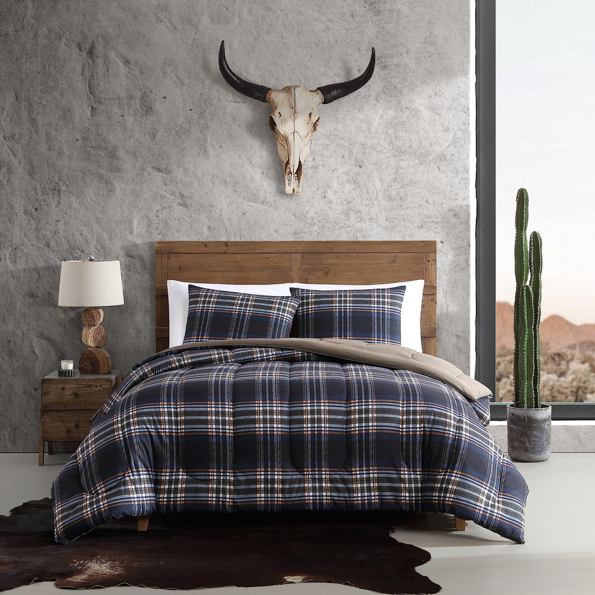 Plaid Comforter Set with Pillowcases