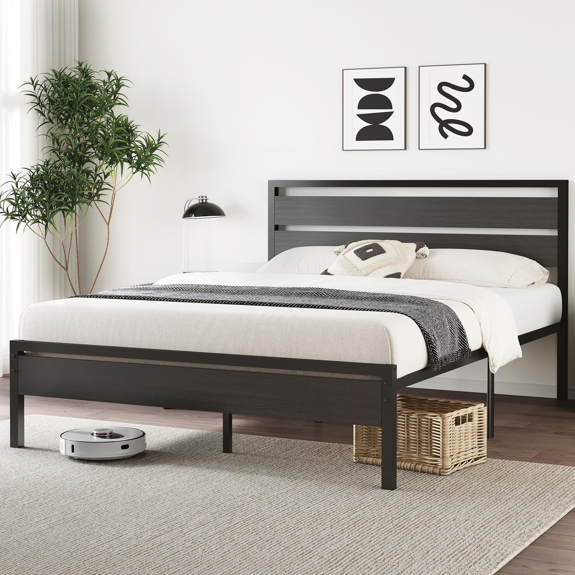 16 Inch Queen Bed Frame Sturdy Metal Bed Frame Queen Size