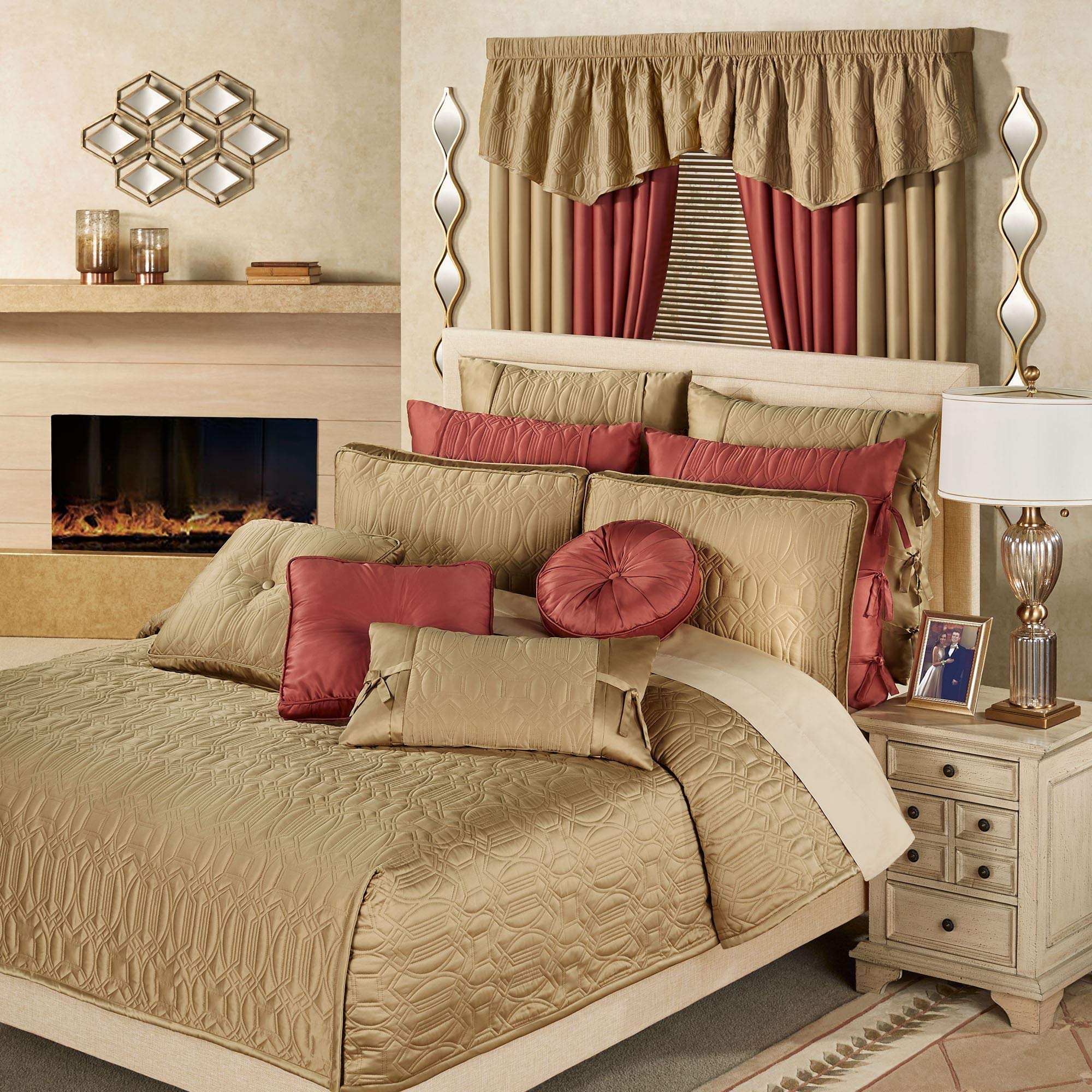 Quilted Bedding and Accessories Available in 5 Colors to Mix and Match Golden Bronze