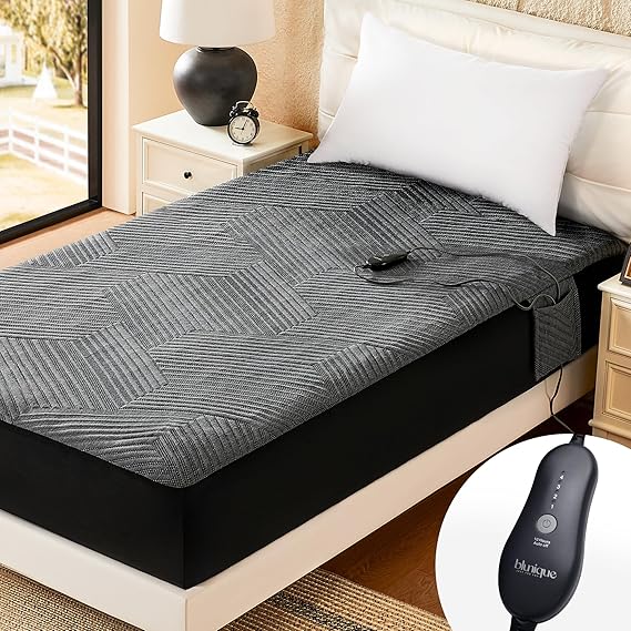 Electric Heated Mattress Pad Queen Size Dual Control Bed Warmer