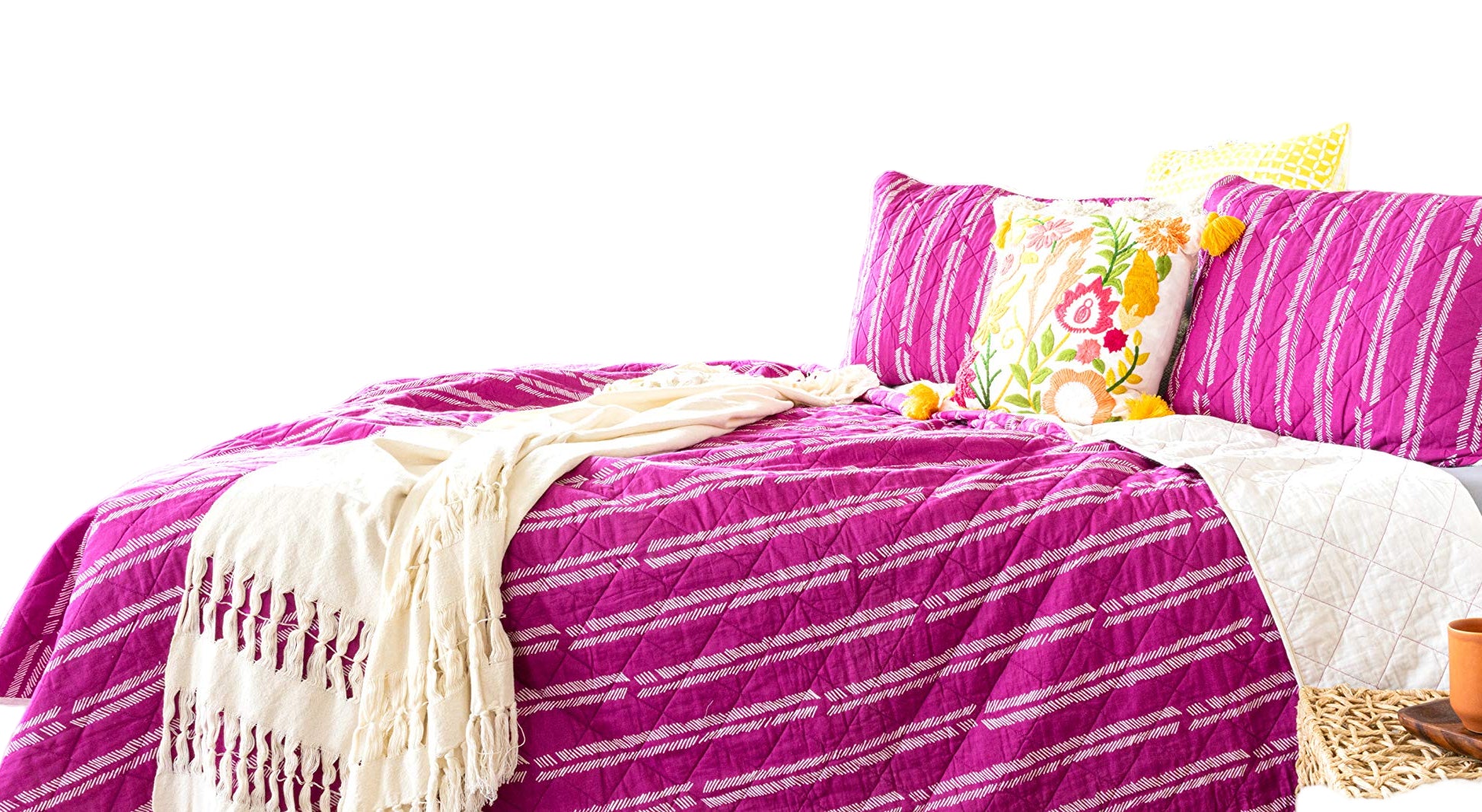 Shea Stripe Bedding Collection | Luxury 100% Cotton Premium Ultra Soft Quilt Coverlet
