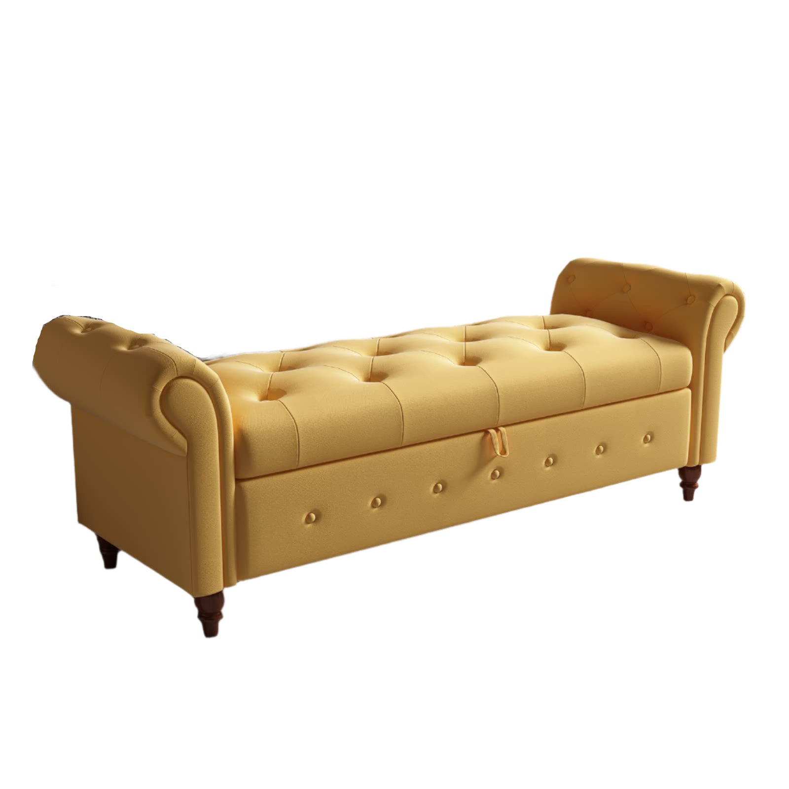 End of Bed Storage Bench for Bedroom, Upholstered Ottoman Seat
