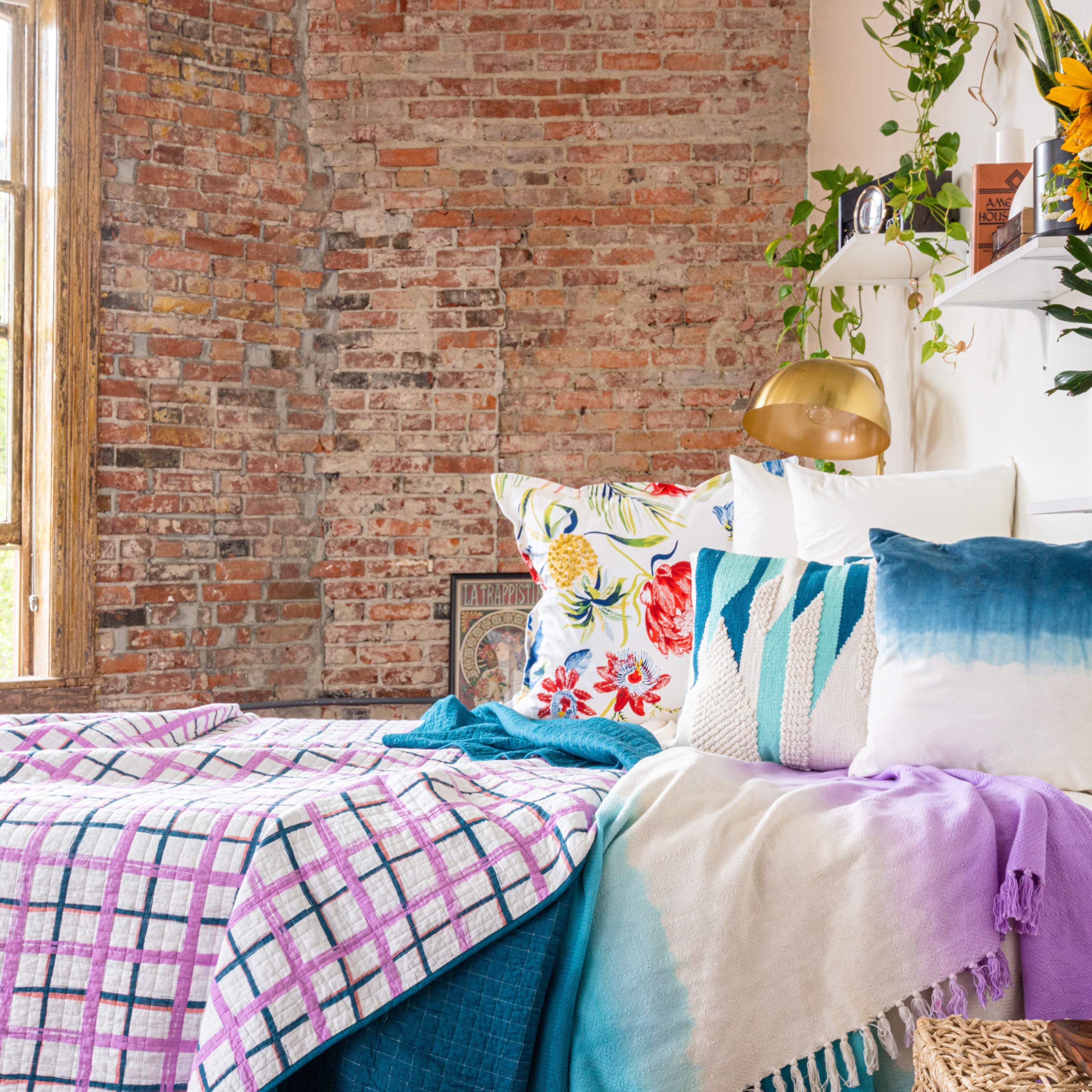 Mave Plaid Bedding Collection | Luxury 100% Cotton Premium Ultra Soft Quilt Coverlet