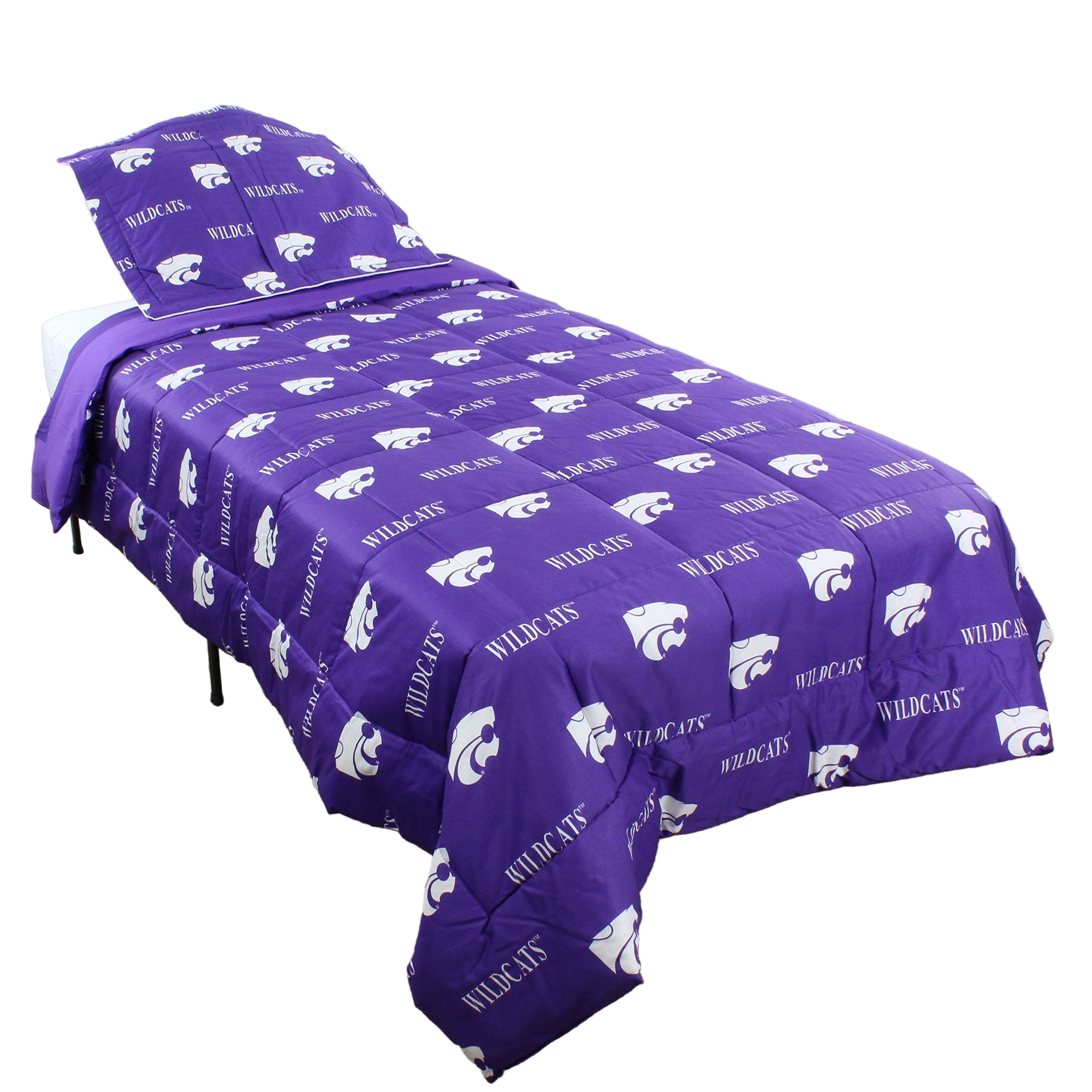 Kansas State Wildcats Reversible Comforter Set, King