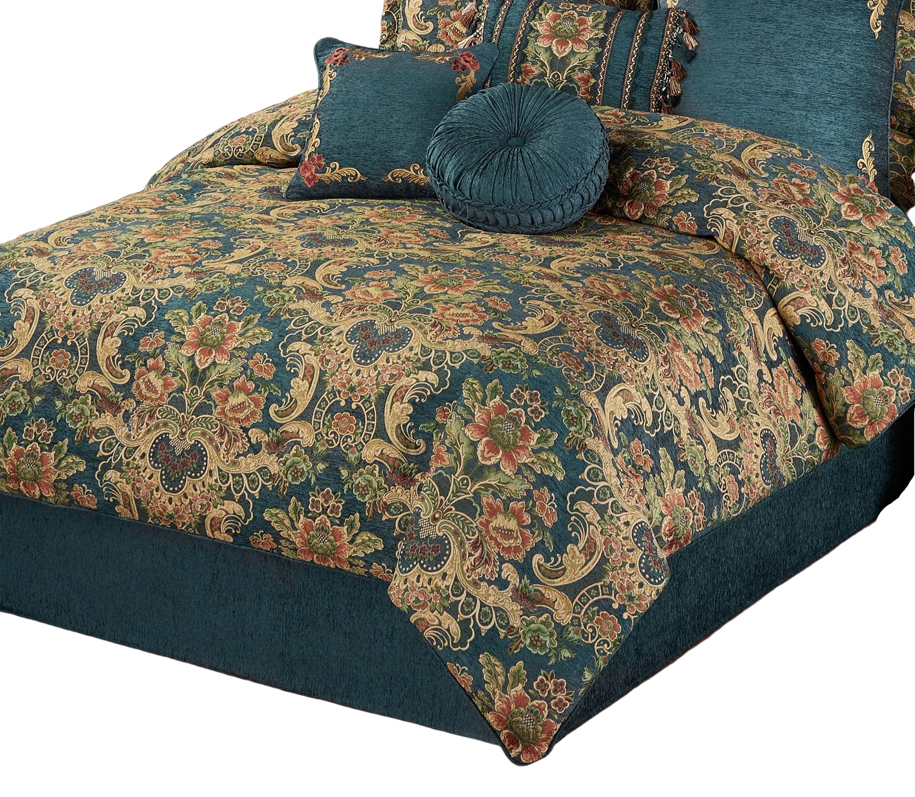 Casanova Chateau Luxury Bedding | Dark Teal Chenille