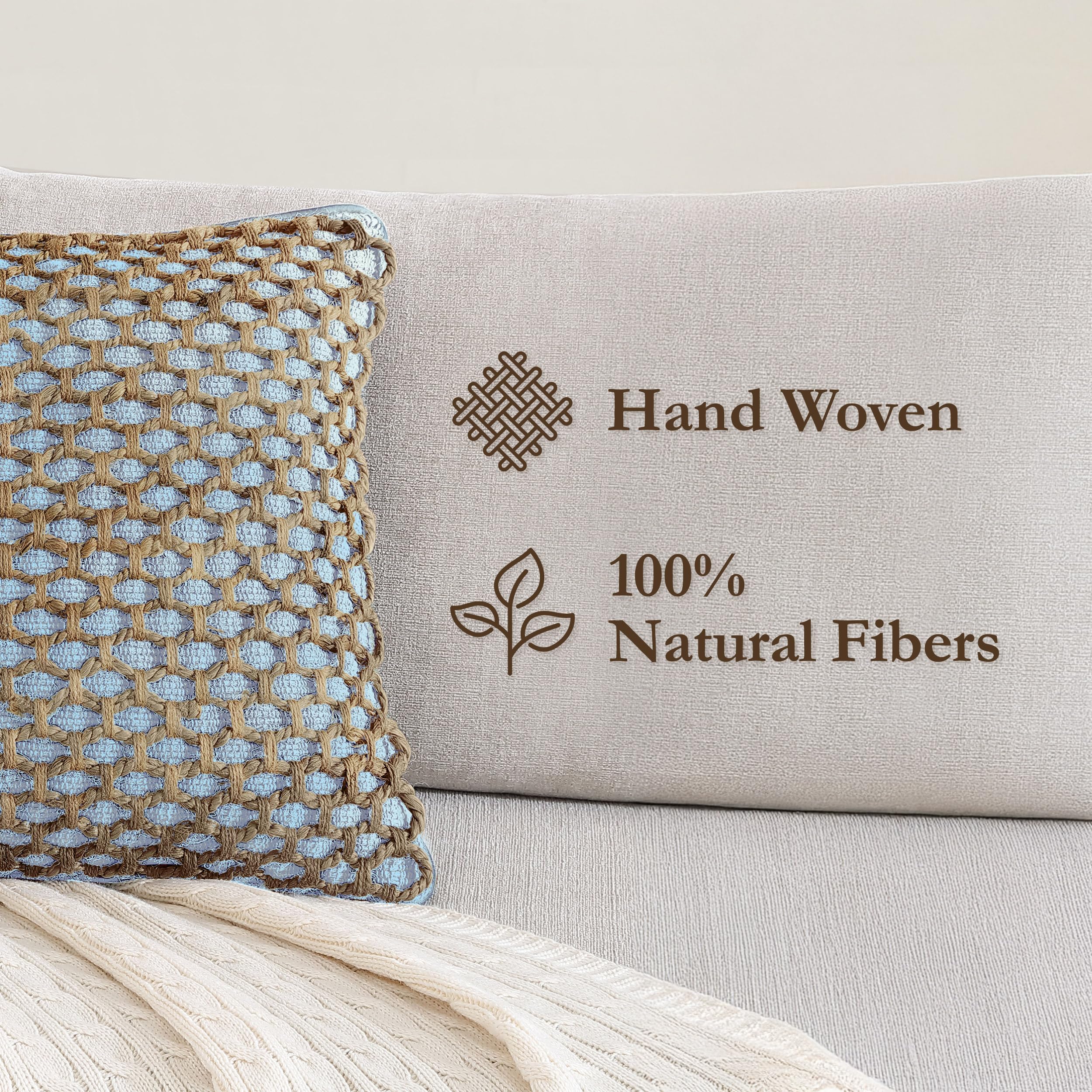 Jada Decorative Throw, (2) 18" x 18" Pillow Covers with Insert