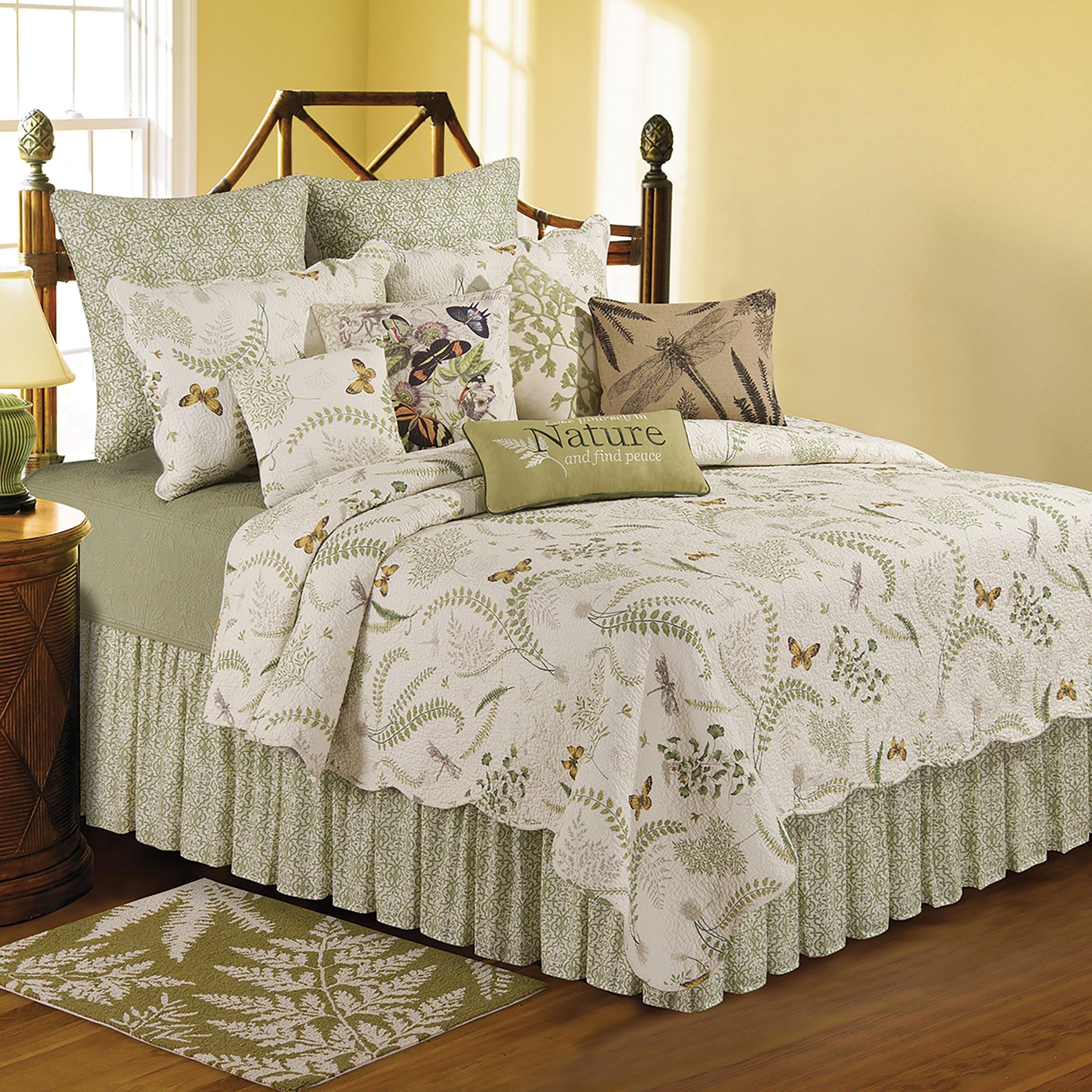 Althea King Quilt 100% Cotton Lightweight Machine Washable Reversible Bedspread