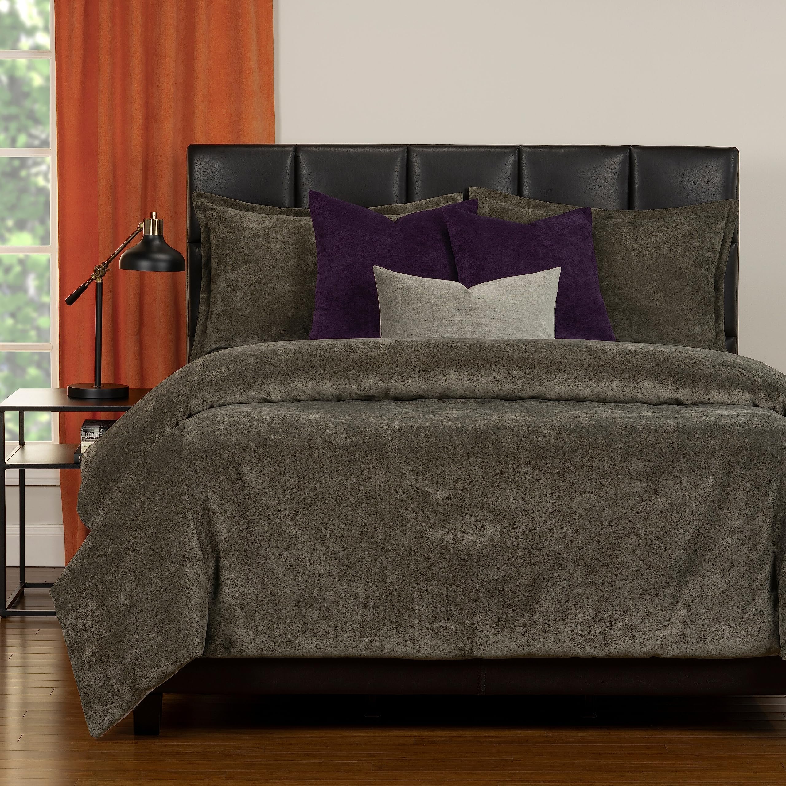 Mixology Padma 8 Piece Duvet Cover and Insert Set Olive Full