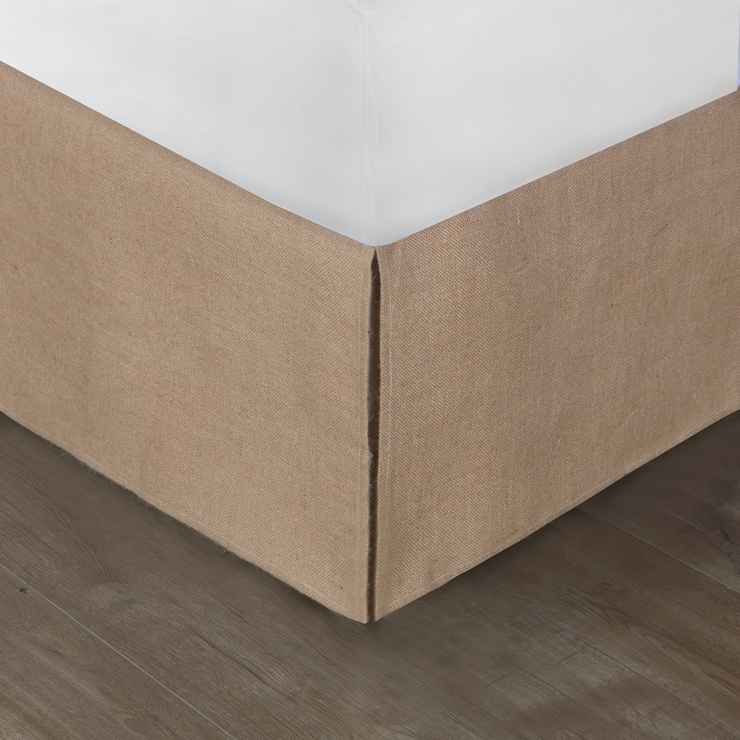 Burlap Bed Skirt, Natural, King