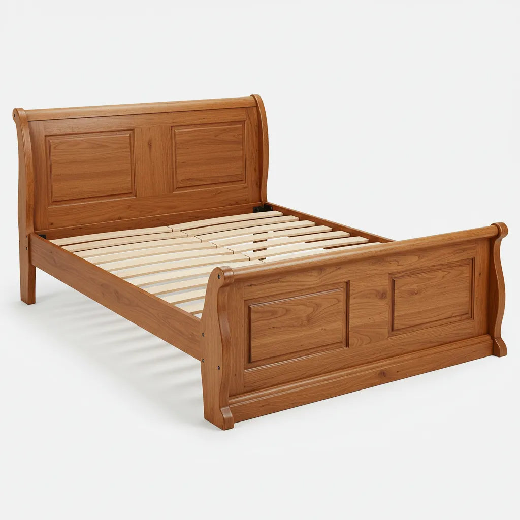 Wooden Queen Platform Bed Queen Bed Frame with Headboard and Footboar