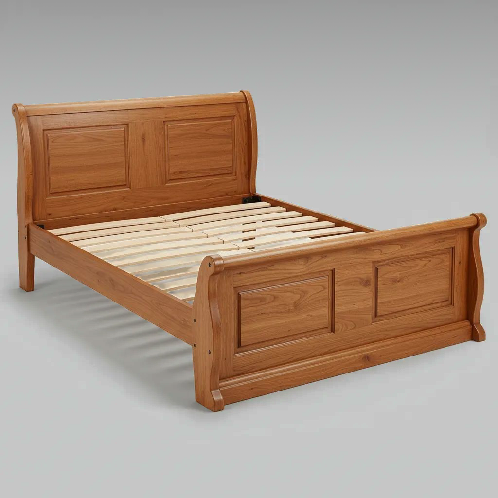 Wooden Queen Platform Bed Queen Bed Frame with Headboard and Footboard